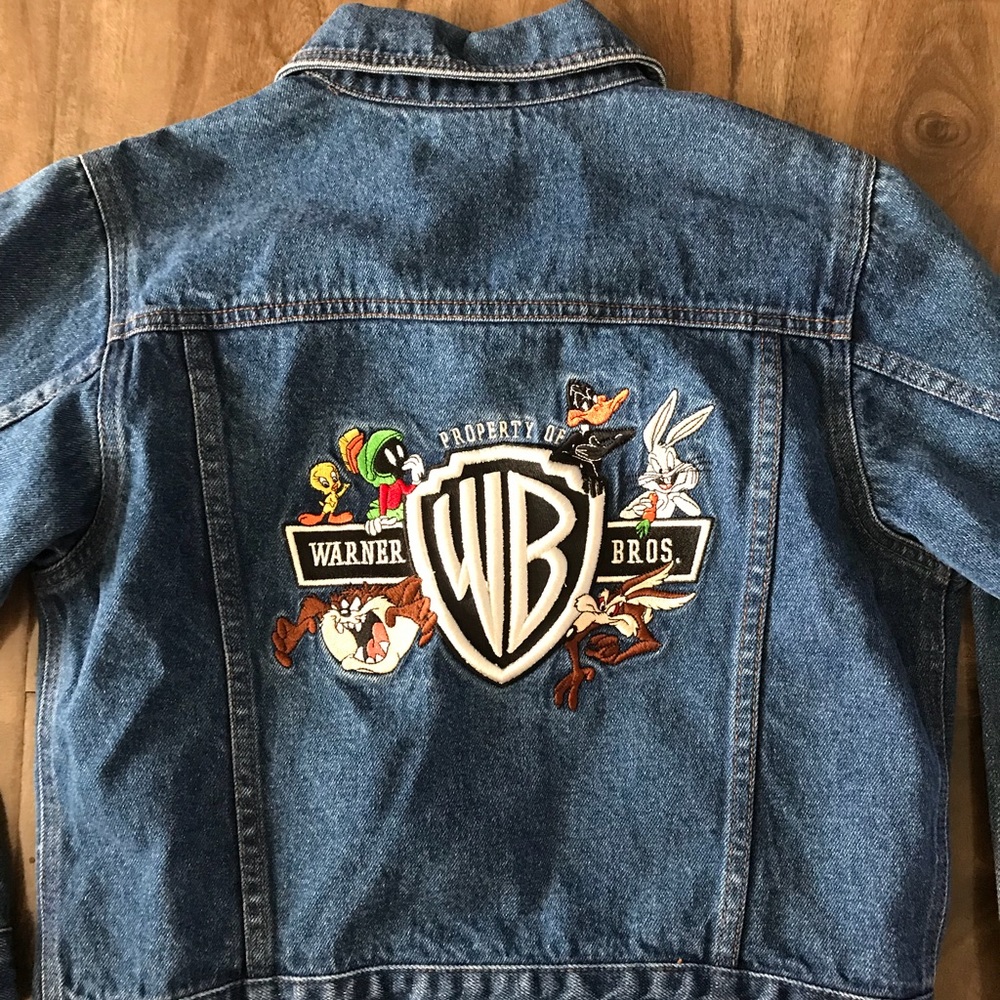 Kids Vintage Warner Brothers Denim Jacket - Picture 2 of 4